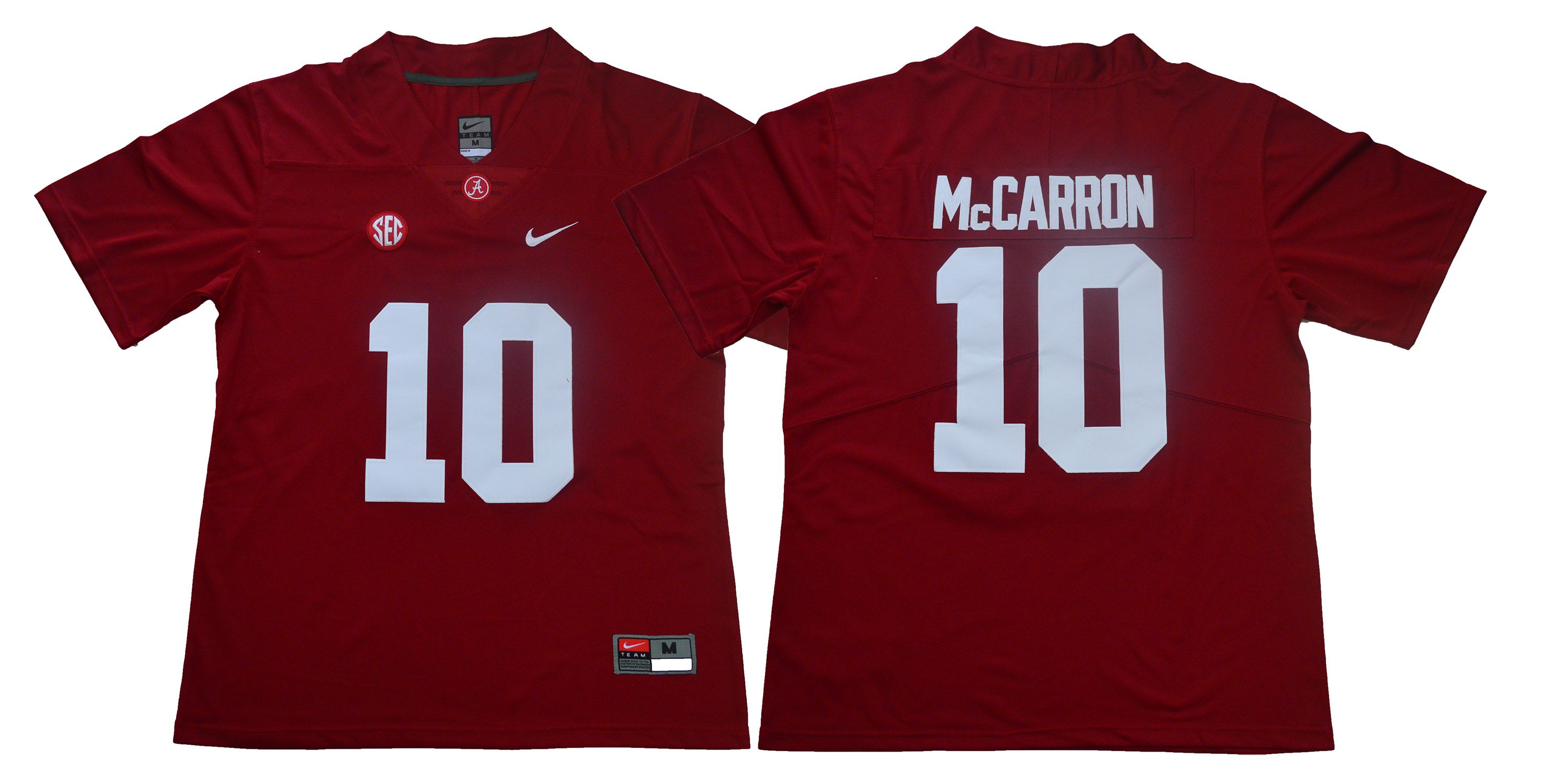 Men Alabama Crimson Tide #10 Mccarron Red Legendary Edition NCAA Jerseys